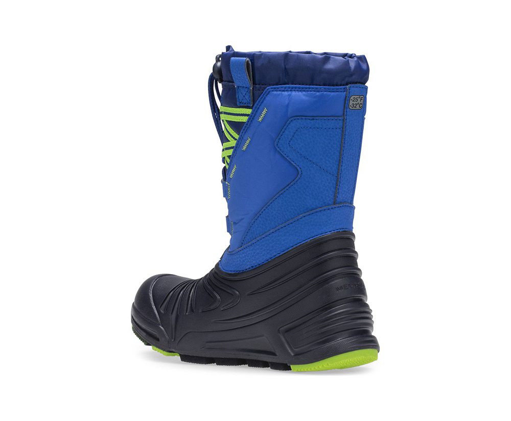 Merrell Støvler Børn - Snow Quest Lite 2.0 Waterproof - Blå/Sort - OXD398460